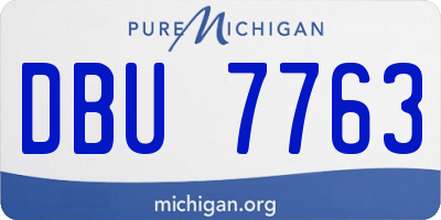 MI license plate DBU7763