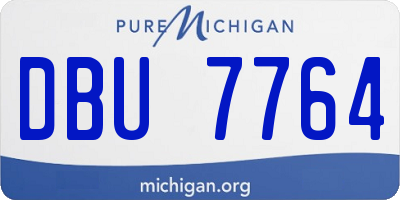 MI license plate DBU7764