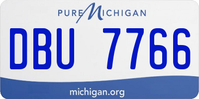 MI license plate DBU7766