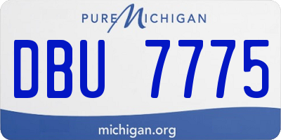 MI license plate DBU7775