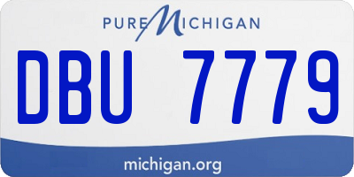 MI license plate DBU7779