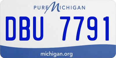 MI license plate DBU7791