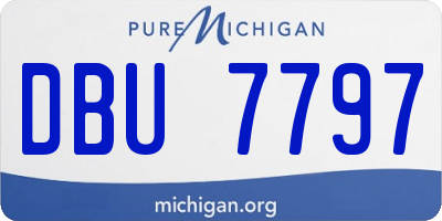 MI license plate DBU7797