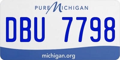 MI license plate DBU7798