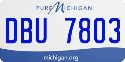 MI license plate DBU7803