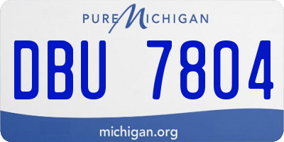 MI license plate DBU7804