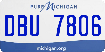 MI license plate DBU7806