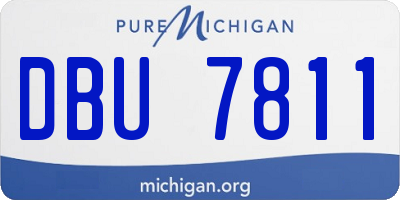 MI license plate DBU7811