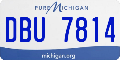 MI license plate DBU7814