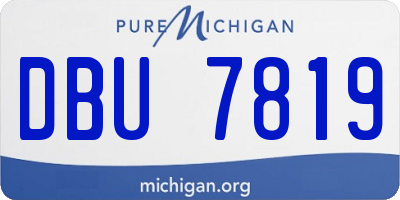 MI license plate DBU7819