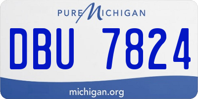 MI license plate DBU7824