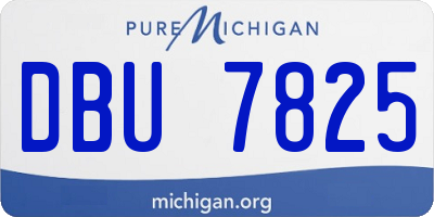 MI license plate DBU7825
