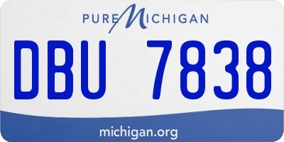 MI license plate DBU7838