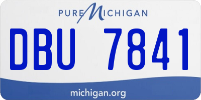 MI license plate DBU7841