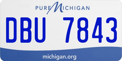 MI license plate DBU7843