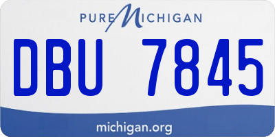 MI license plate DBU7845