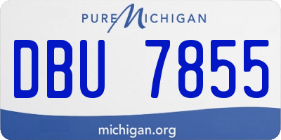 MI license plate DBU7855