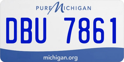 MI license plate DBU7861
