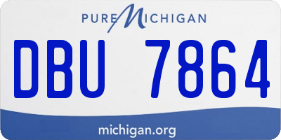 MI license plate DBU7864