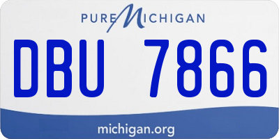MI license plate DBU7866