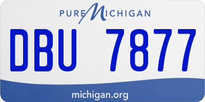 MI license plate DBU7877