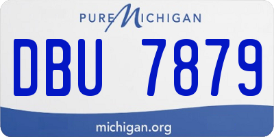 MI license plate DBU7879