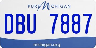 MI license plate DBU7887
