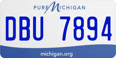 MI license plate DBU7894