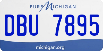 MI license plate DBU7895