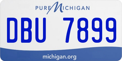 MI license plate DBU7899