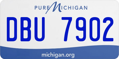 MI license plate DBU7902