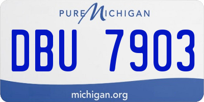 MI license plate DBU7903