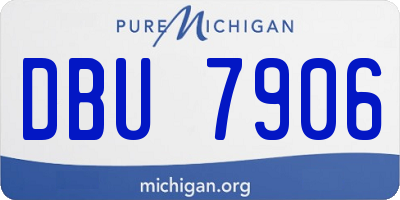 MI license plate DBU7906