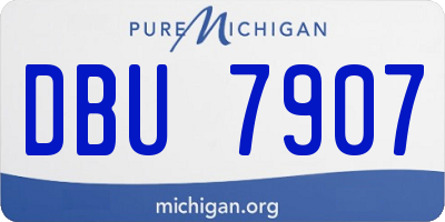 MI license plate DBU7907