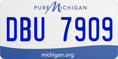 MI license plate DBU7909