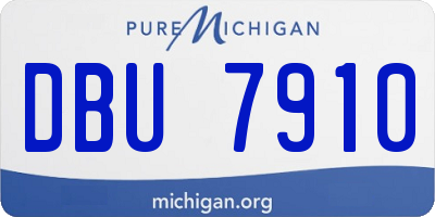 MI license plate DBU7910