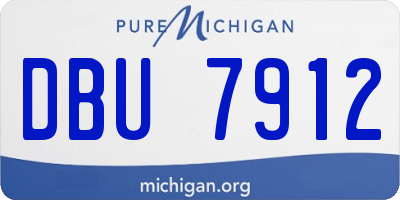 MI license plate DBU7912