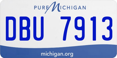 MI license plate DBU7913