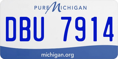 MI license plate DBU7914