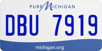 MI license plate DBU7919