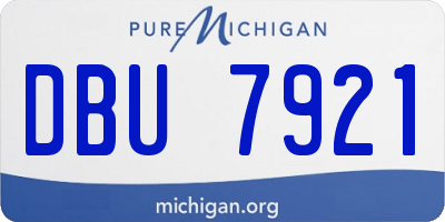 MI license plate DBU7921