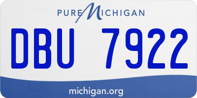MI license plate DBU7922