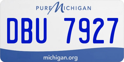 MI license plate DBU7927