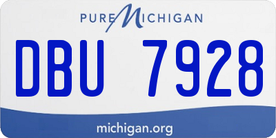 MI license plate DBU7928