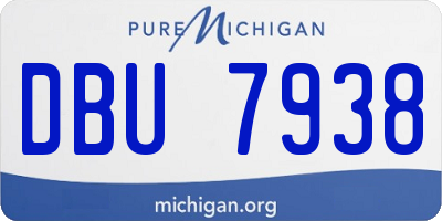 MI license plate DBU7938