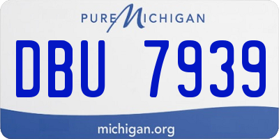 MI license plate DBU7939