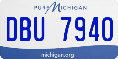 MI license plate DBU7940