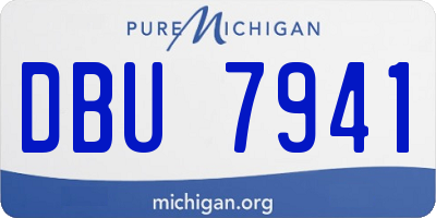 MI license plate DBU7941