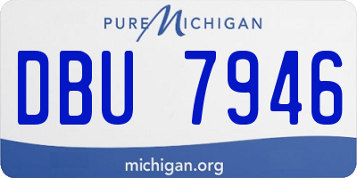 MI license plate DBU7946