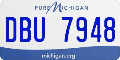 MI license plate DBU7948